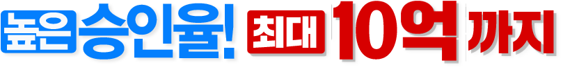 최대승인율 최대10억까지
